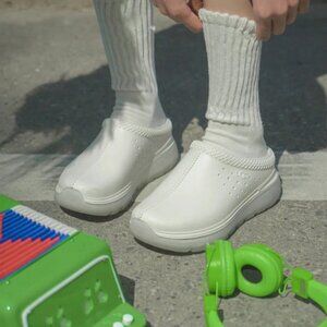 NEW UGG Tasman Sports Clogs Slip On Man Foot 13 WHITE SLIPPER